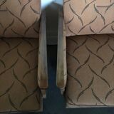 Set of 2 mid-century armchairs in walnut, brown colour - 1950s