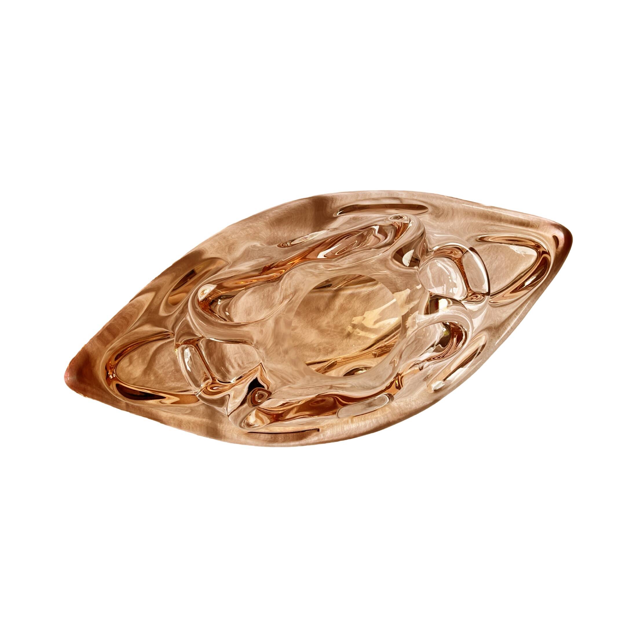 Large platter, designed by J. Hospodka, Chribska Sklarna, Czechoslovakia, 1