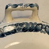 Soup tureen and 6 old Longchamp soup plates, Terre de Fer, Marcel model