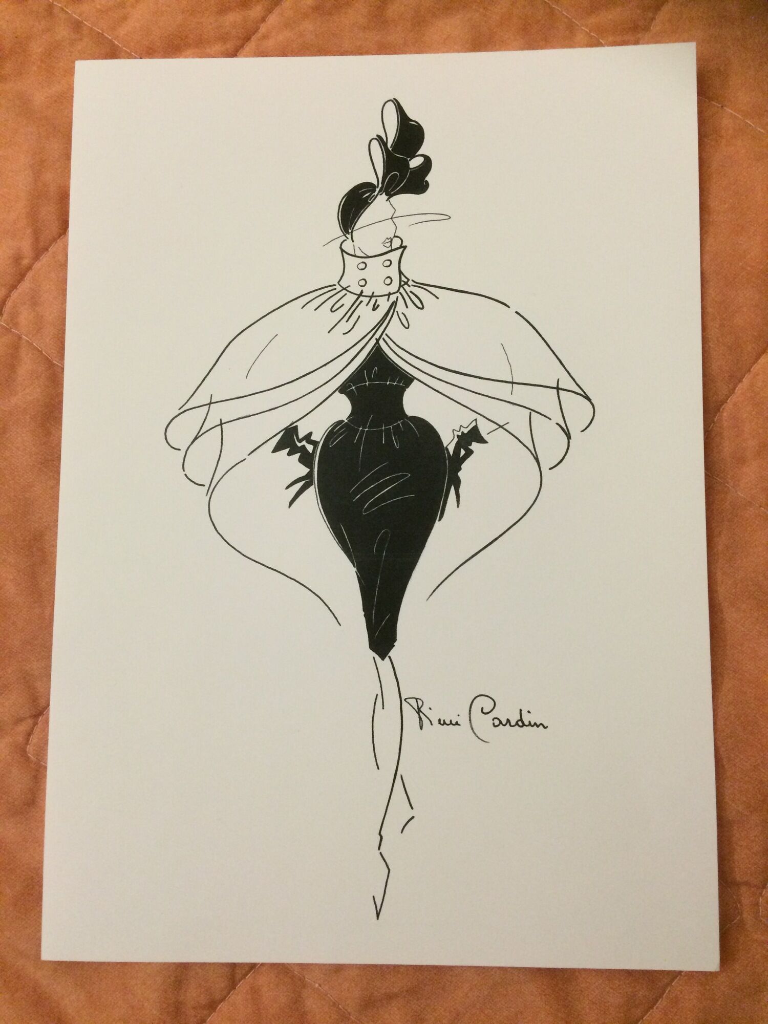 PIERRE CARDIN: Superb illustration of press mode - end of the 1980s.