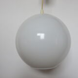 Suspension ball in white opaline 70s