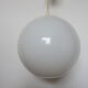 Suspension ball in white opaline 70s