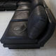 Leather and laminate sofa signed Willy Rizzo