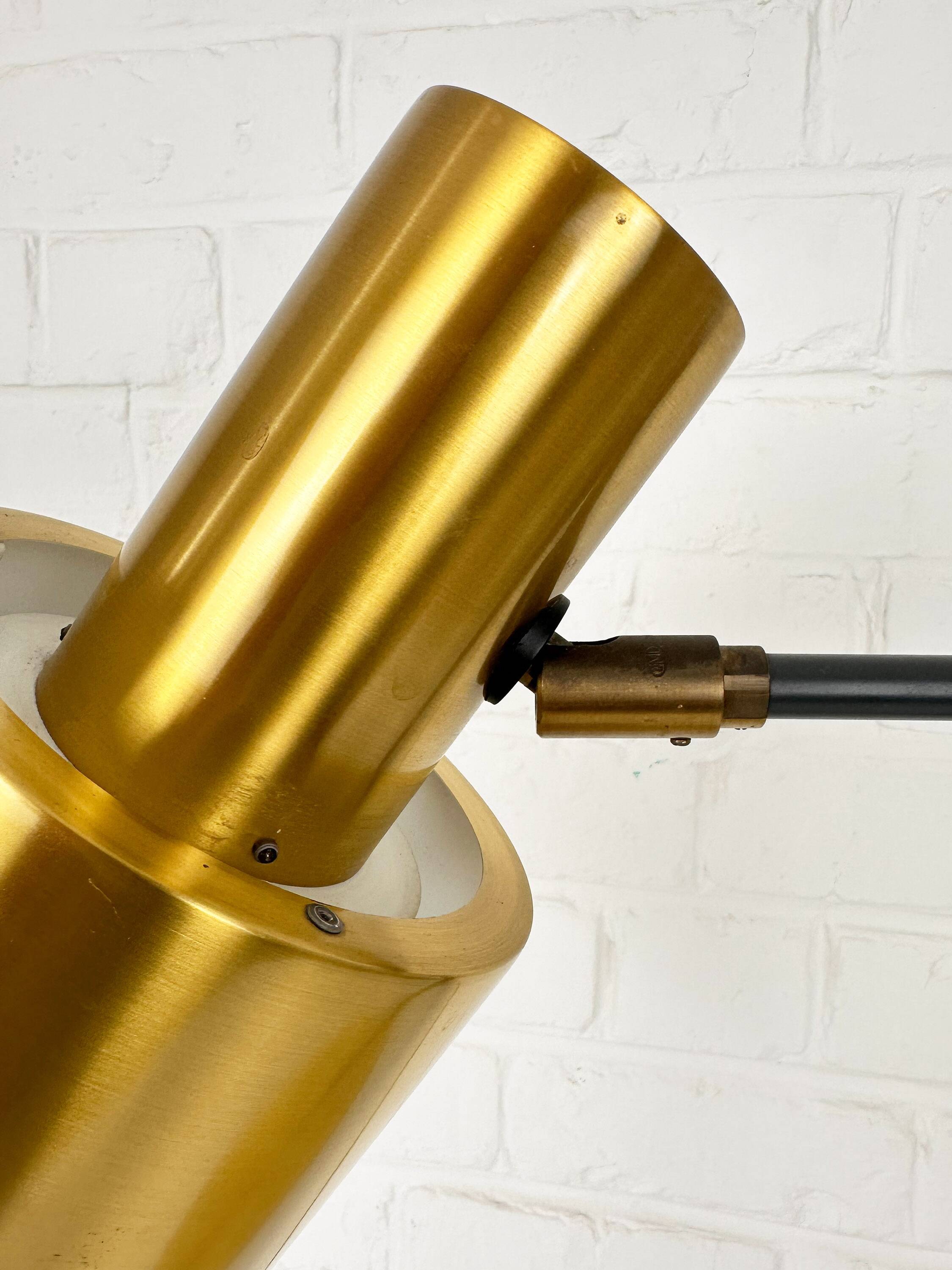 Desk lamp "Lento" Jo Hammerborg, Fog & Mørup, Brass, Denmark, 1960