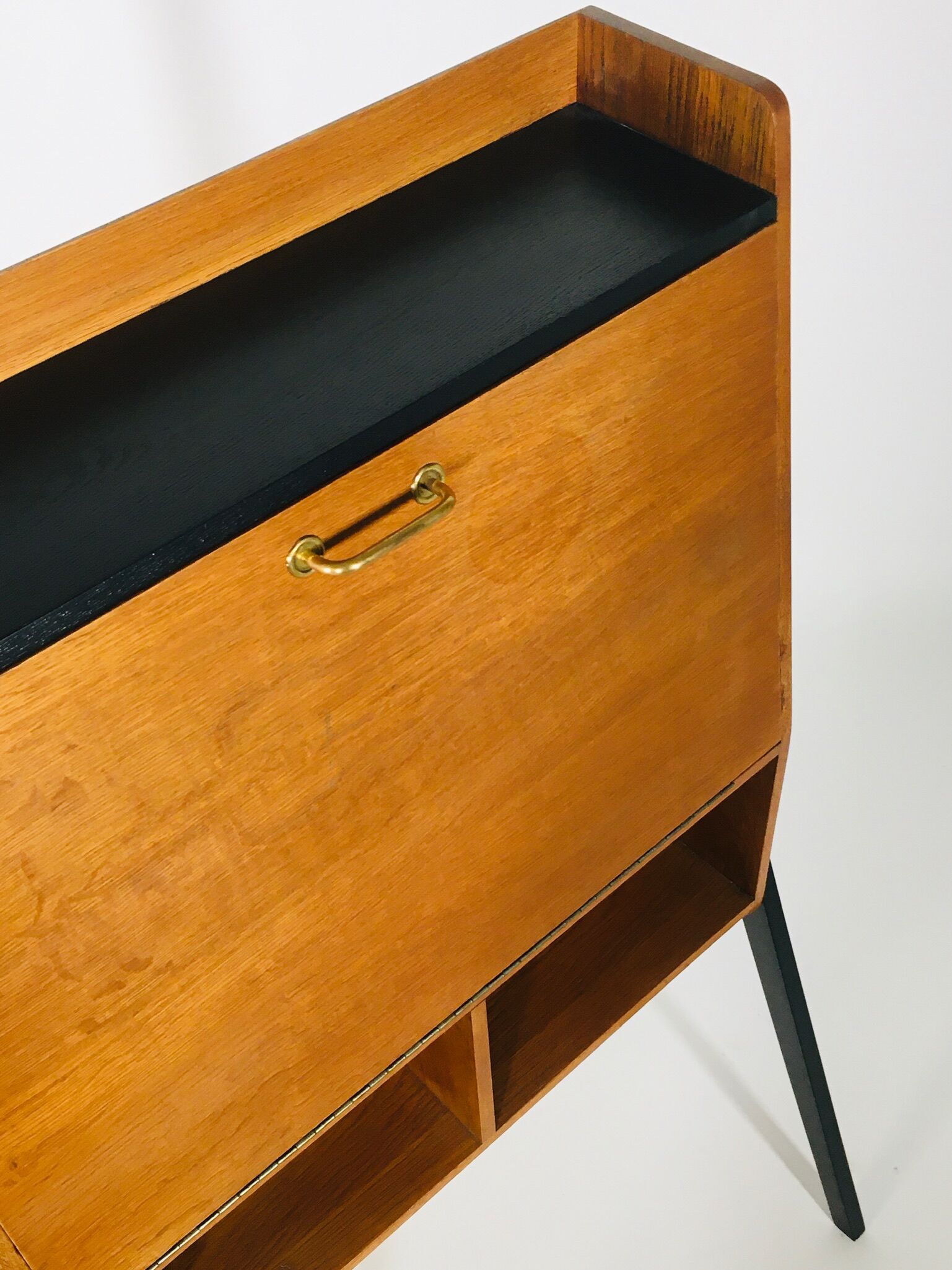 Vintage secretary with compass foot, France 1950's