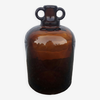 Bouteille ancienne en verre marron SRD