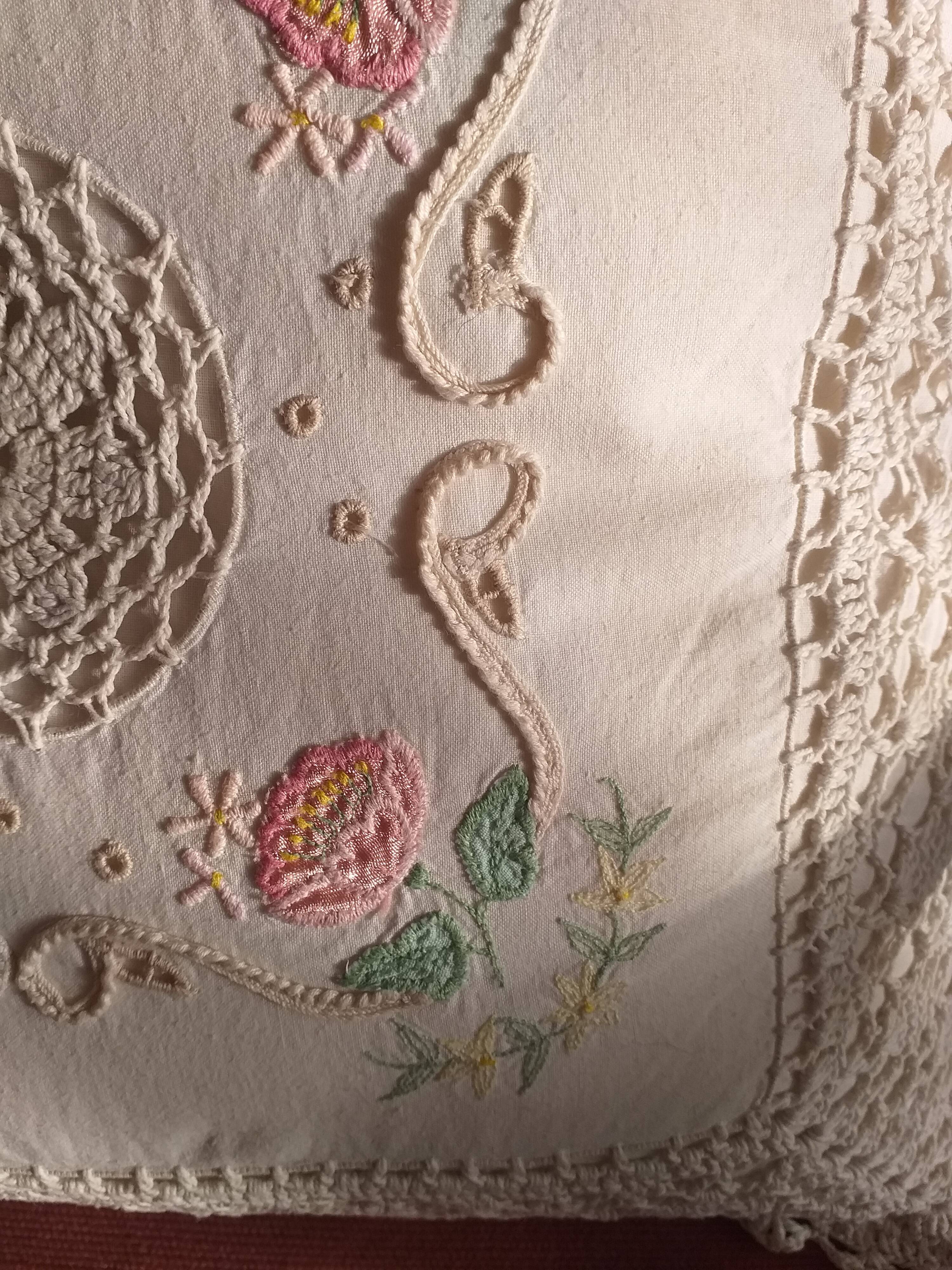 Old embroidered cushion
