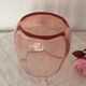 Rounded vase salmon pink glass - vintage
