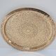 Solid brass tray signed oriental vintage