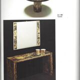 Table véritable écailles de tortue et laiton par Ottini Milano 1973