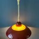 Red Scandinavian suspension lamp Space Age by Knud Christensen