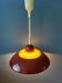 Red Scandinavian suspension lamp Space Age by Knud Christensen