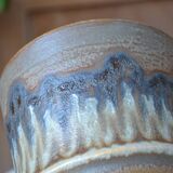 Original vintage flamed stoneware vase