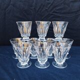 10 faceted white wine glasses