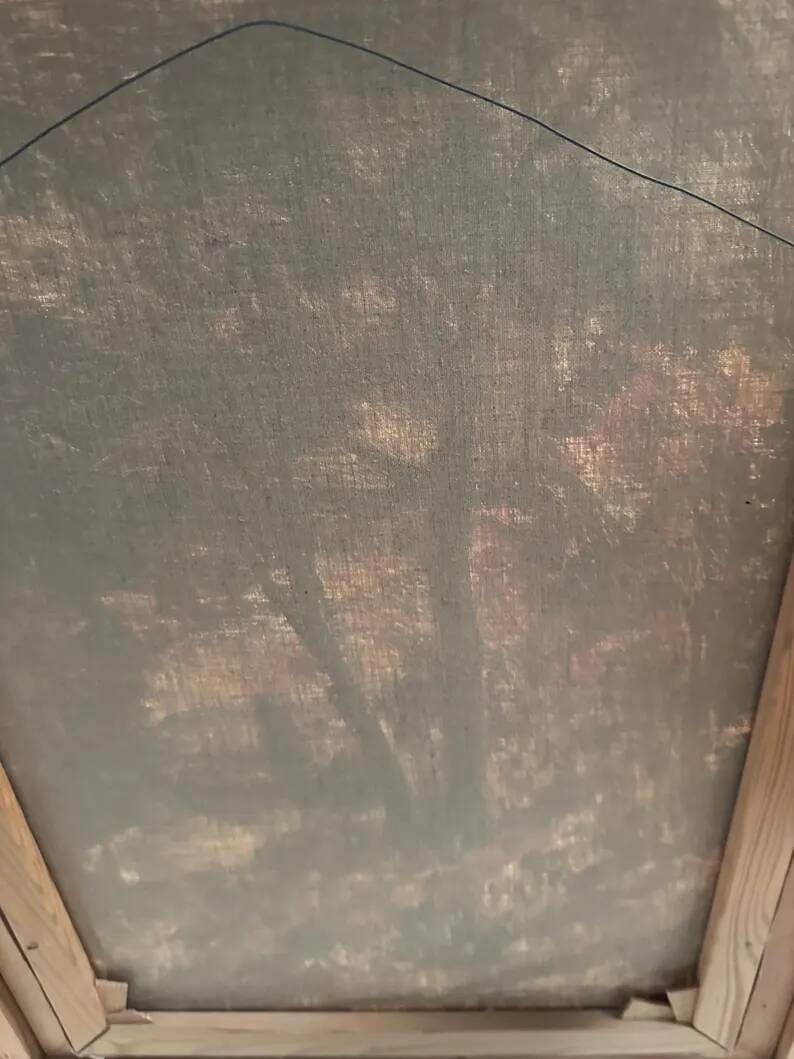 Large Original Swedish Oil on Canvas - “Forest” by Katharina Fontain - Signed - Vintage & Framed - 60 × 80 cm (23.6" × 31.5")