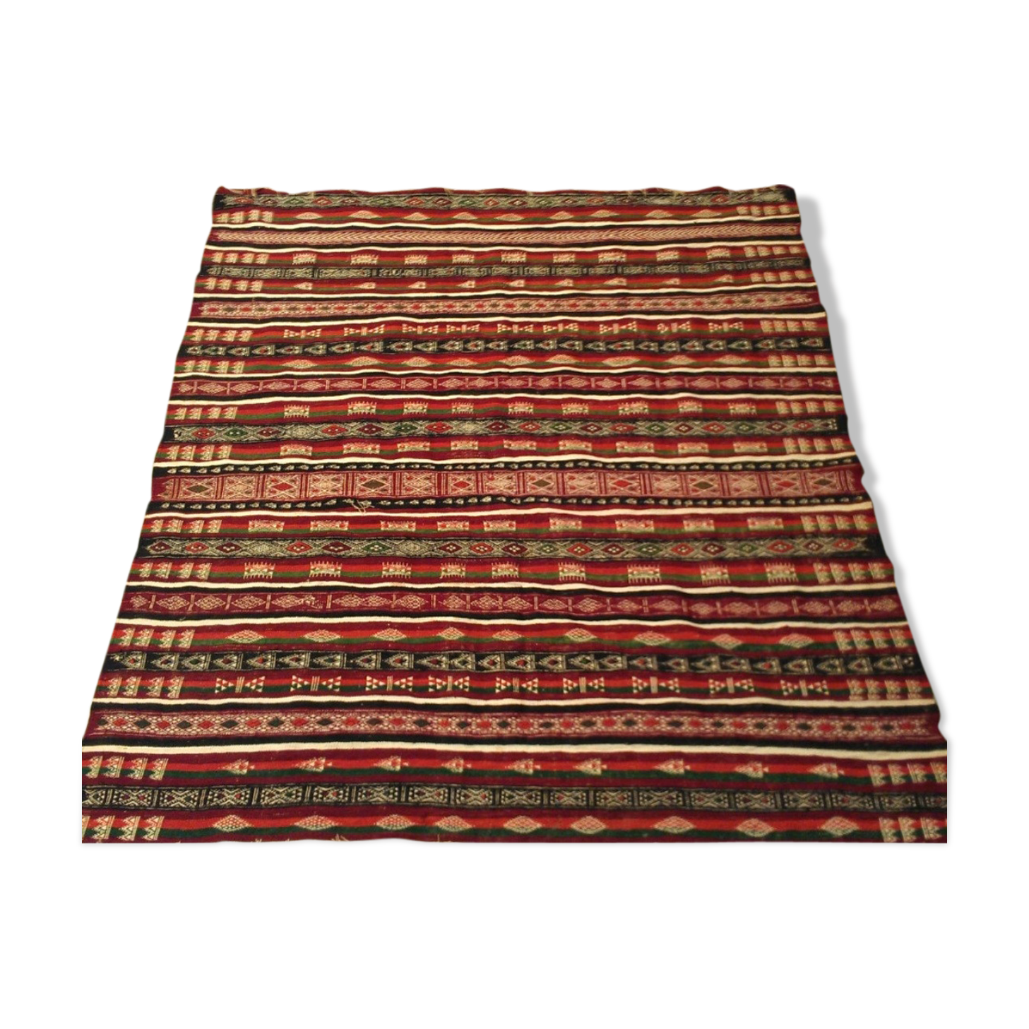 Berber carpet multicoloured wool 185 x 165 cm