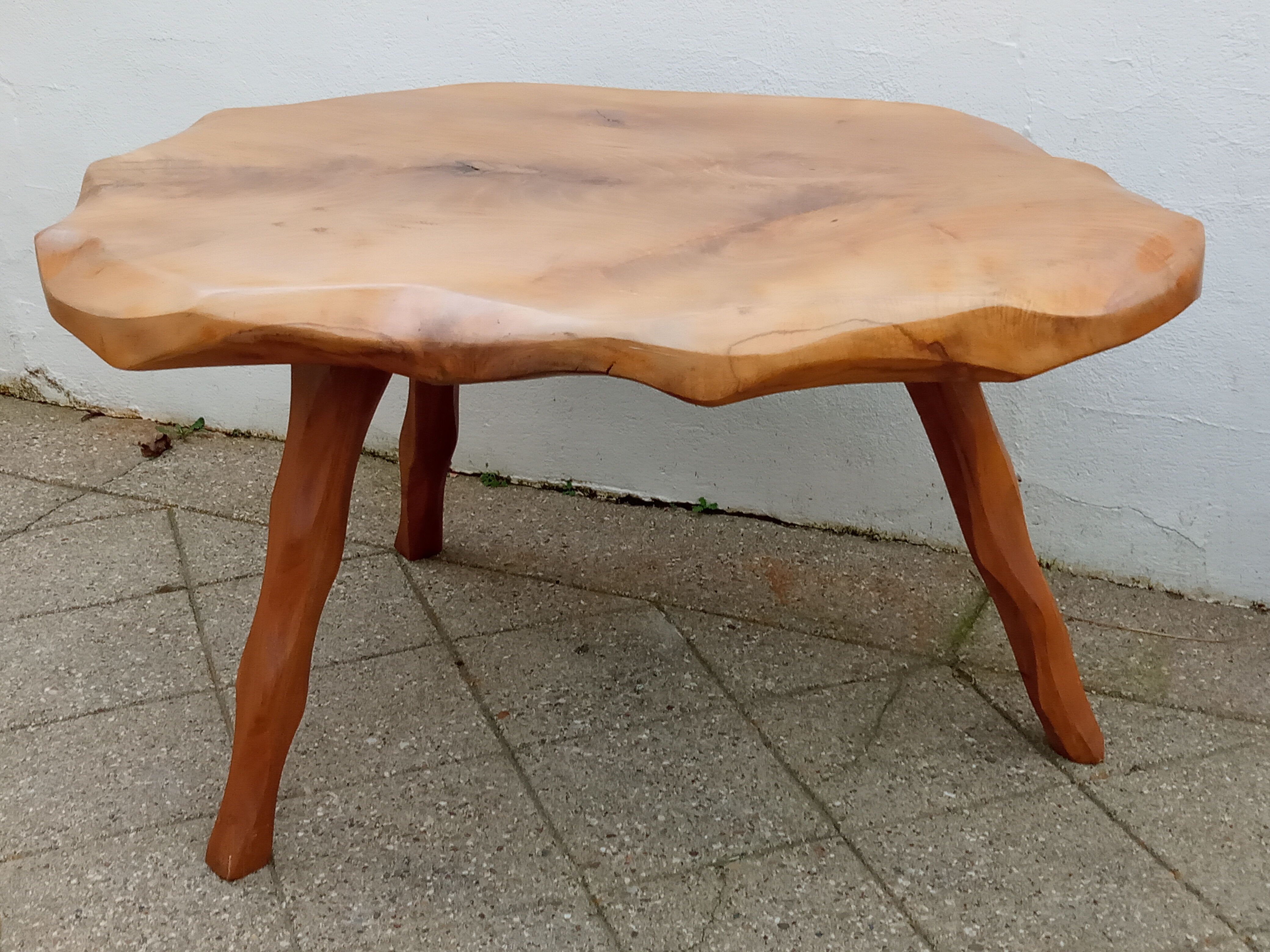 Brutalist olive coffee table 60s