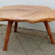 Brutalist olive coffee table 60s
