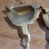 Pair of golden plaster wall selettes
