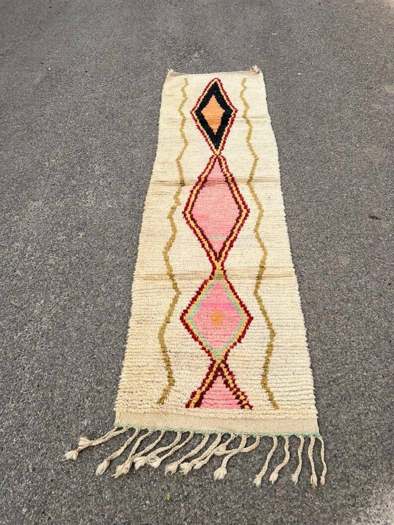 Handmade runner rug 300cm x 100cm
