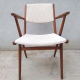 Pair of Scandinavian style bridge armchairs