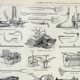 Old engraving 1898, Agriculture (harvest), farm, tools • Original and vintage lithograph