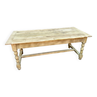Monastery style dining table raw natural oak