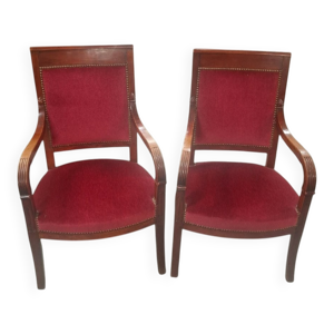Paire de fauteuils époque
