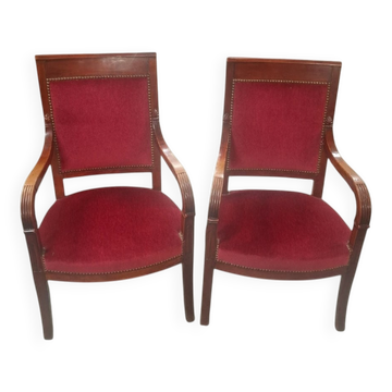 Paire de fauteuils époque empire