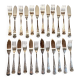 PLATIL 12 Couverts à Poisson  Métal Argenté