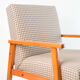 Fauteuil design carreaux beige