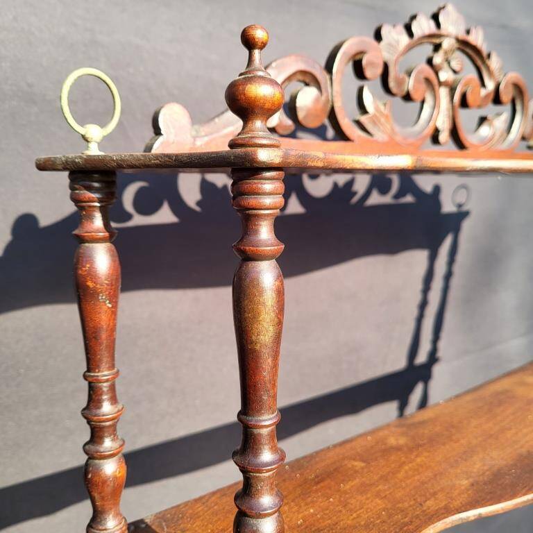 19th century molded mahogany wall shelf Louis-Philippe
