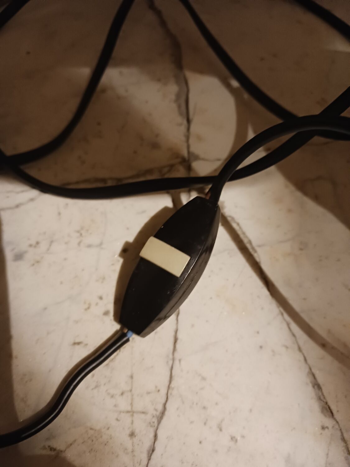 Chrome metal lamp 1970, vintage orange lampshade