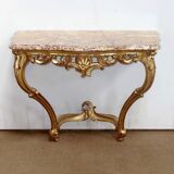 Wall Console in Golden Wood, Louis XV style – Mid 20th century