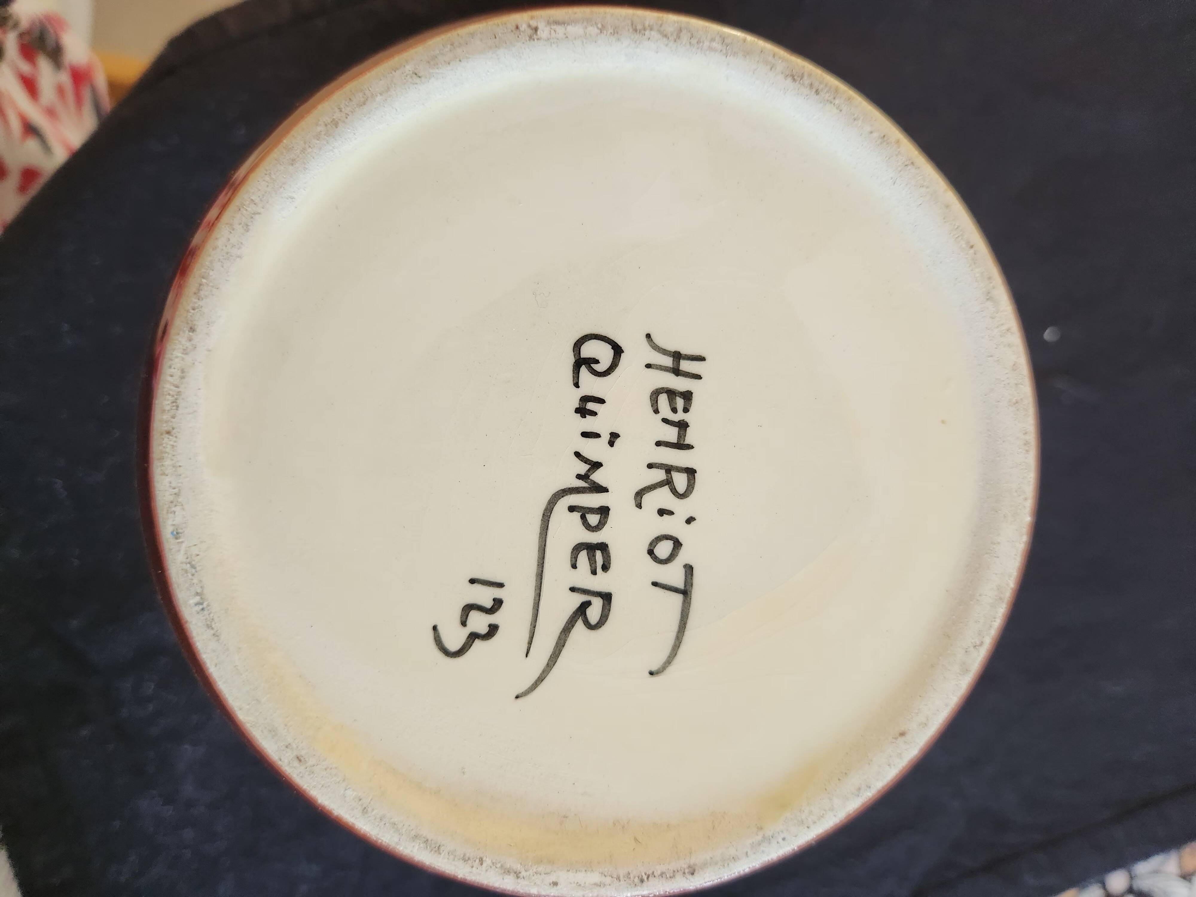 Art Deco vase Henriot Quimper