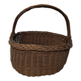 Antique Wicker Basket with Vintage Handle