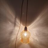 Chiseled glass hand lamp