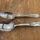 8 tablespoons in silver metal including a monogram christofle art deco