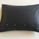 Housse de coussin 60s en piqué de coton bordée de croquet