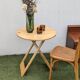 Folding table design "Suzy" Adrian Reed blonde wood vintage 80s
