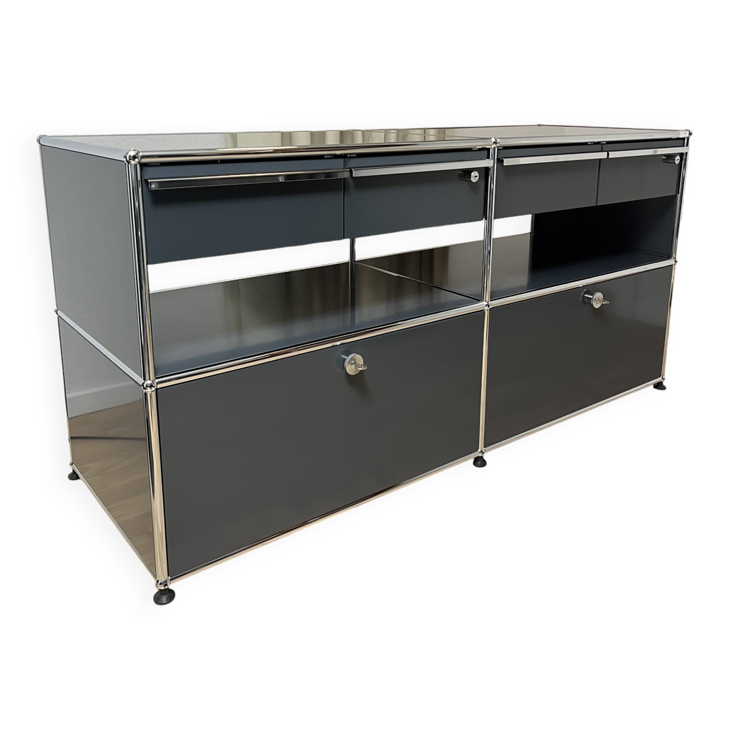 Commode USM Haller en Gris Anthracite | Selency