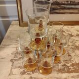 Luminarc: 12 amber-stemmed water glasses