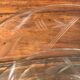 Set of eight engraved crystal champagne glasses
