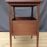 Mahogany service with flaps with removable glass top 67 x 46 cm