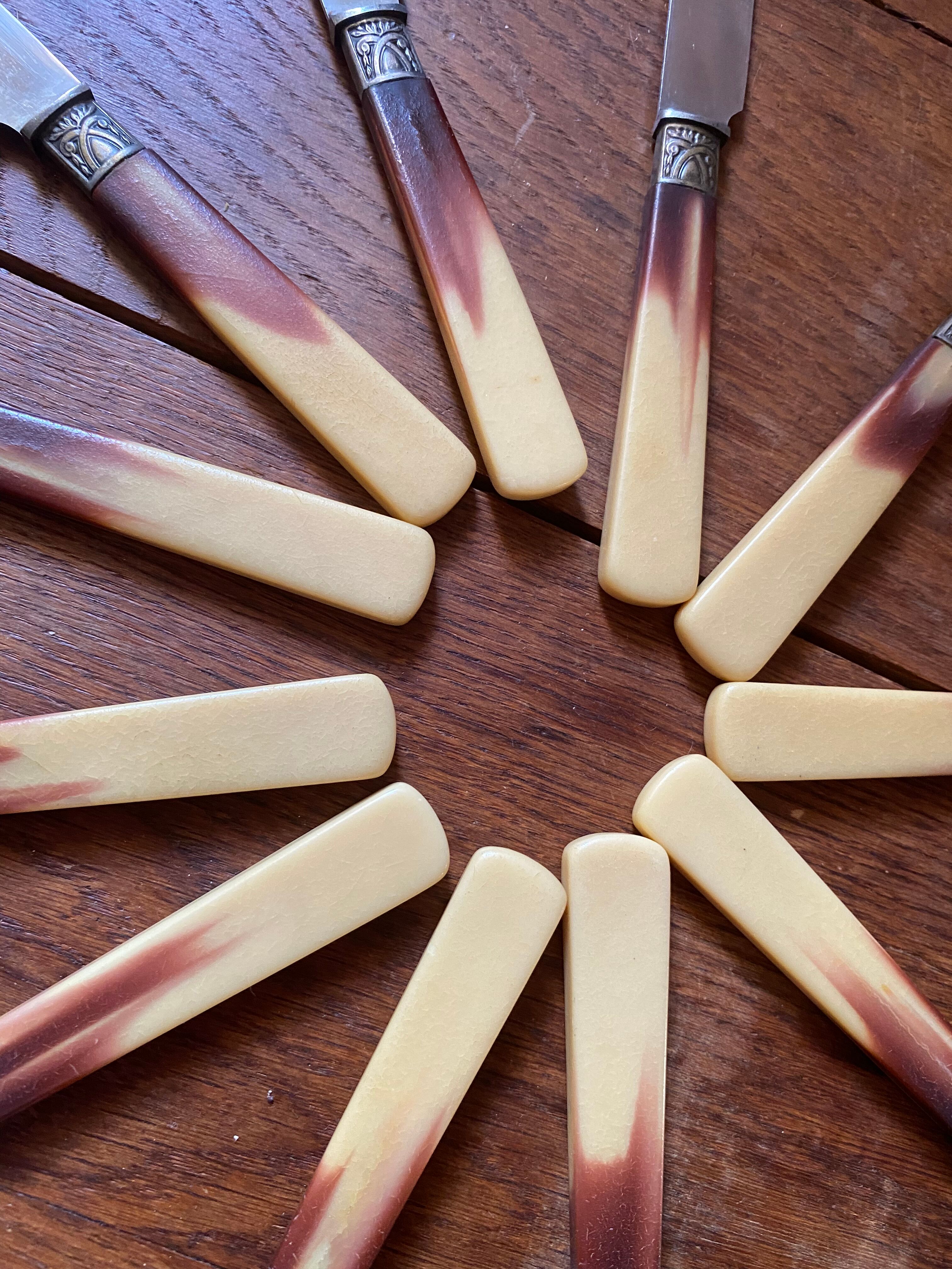 11 Pradel knives art deco style