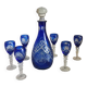 Carafe et 6 verres - verre taillé