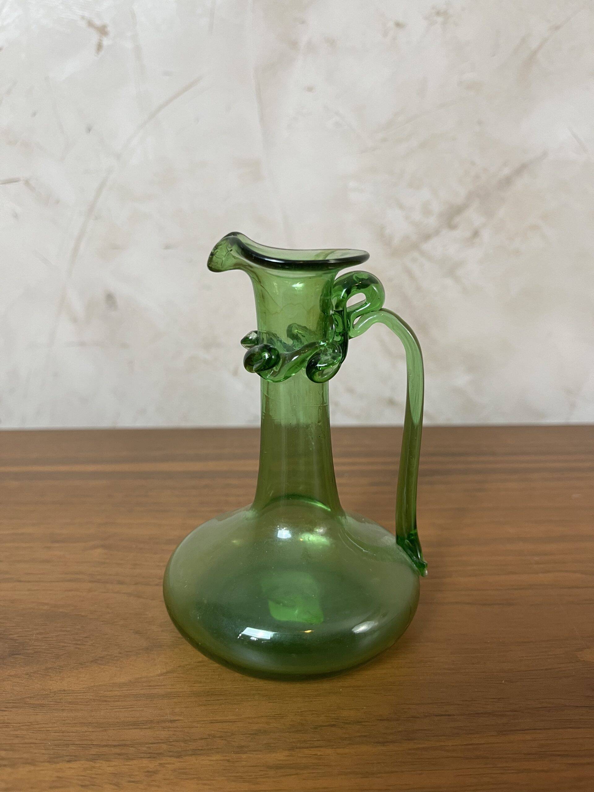 Small glass pitcher