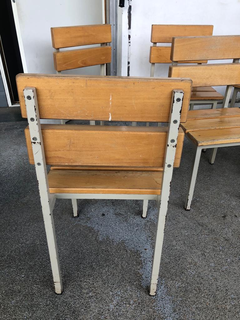 Wooden and iron chair suites from the 70's