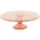 Art Deco Pink Cake Dish Rosaline Depression Glass Verrerie Scailmont