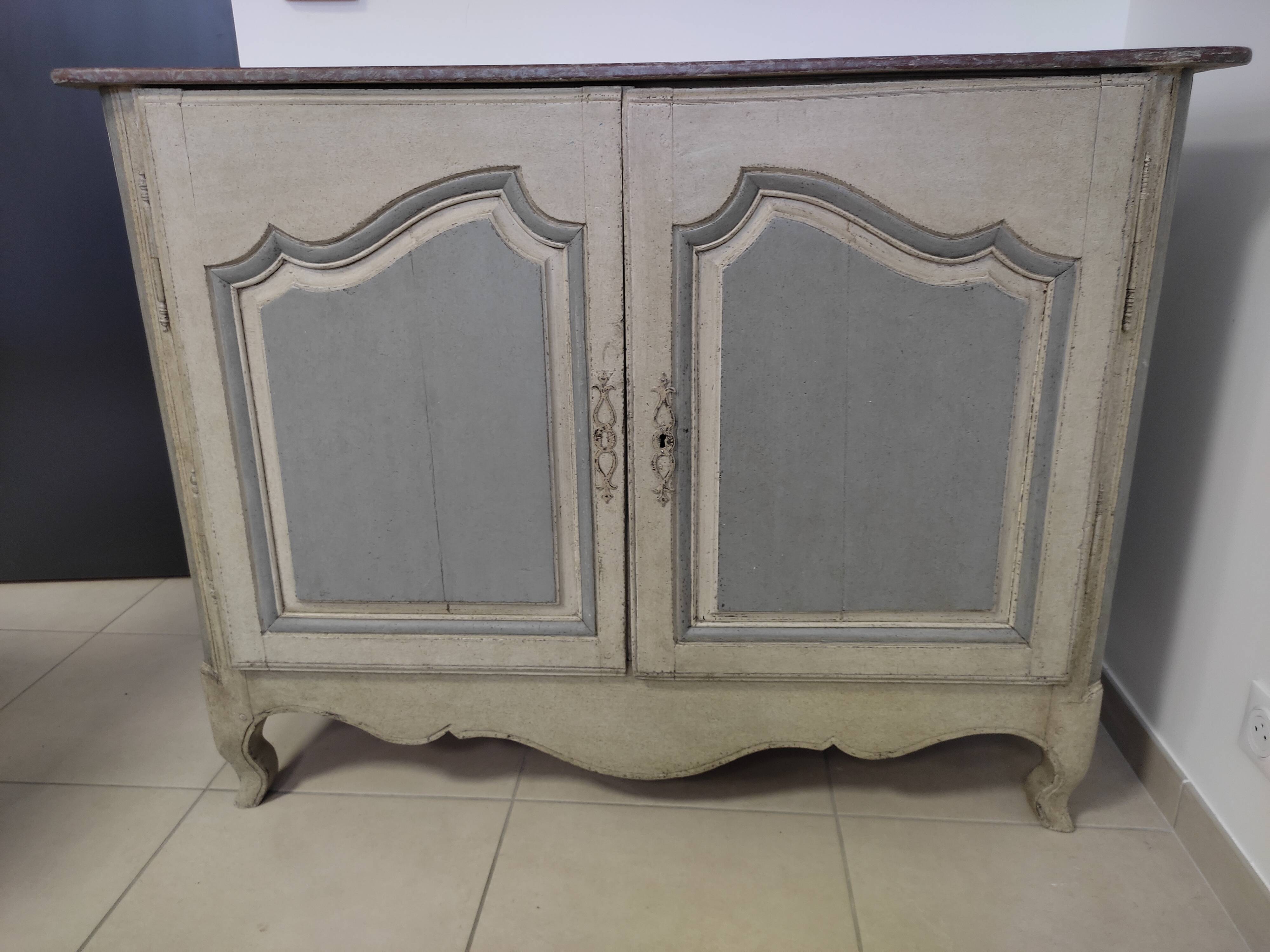 Patinated Louis XVI low era buffet